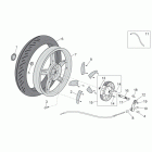 Scarabeo 50 4T 4V E2 Заднее колесо - барабанный тормоз