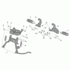 Scarabeo 50 2T E2 (Piaggio Engine) Подножки и боковая подставка