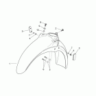 Scarabeo 50 2T E2 (Piaggio Engine) Front body vi - front mudguard