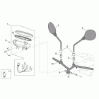 Scarabeo 100 4T E3 Руль-панель приборов