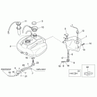 Scarabeo 50 2T E2 (Piaggio Engine) Масляный и топливный бак