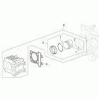 Scarabeo 100 4T E3 Цилиндр и поршни