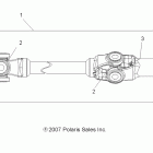 SPORTSMAN 500 HO EFI - A08MN50AF/AN/AQ/AR/AS/AT/AW/AX Drive train, front prop shaft (built 9 / 18 / 07 a...