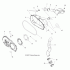 SPORTSMAN 800 EFI - A10MN76AX/AZ Body, clutch cover and ducting