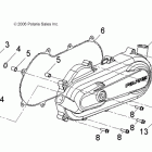 OUTLAW 90 - A12KA09AD/AF Крышка сцепления и педаль кикстартера