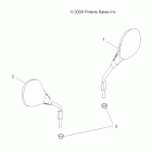 SPORTSMAN FOREST 850 - A12ZN8EFK Body, mirrors
