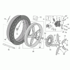 Scarabeo 50 4T E2 Переднее колесо- дисковые тормоза