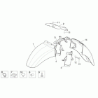 Scarabeo 125-200 E3 (Piaggio Engine) Переднее крыло