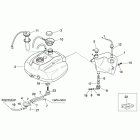 Scarabeo 50 2T E2 (Piaggio Engine) Масляный и топливный бак
