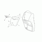 Scarabeo 125-200 E3 (Piaggio Engine) Front body  -  front cover