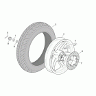 Scarabeo 125-200 E3 (Piaggio Engine) Заднее колесо