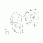 Scarabeo 125-200 E3 (Piaggio Engine) Front body - internal shield