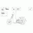 Scarabeo 100 4T E2 Decal op.handbooks and plate set