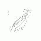 Leonardo 250-300 (Minarelli Engine) Задний обтекатель