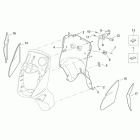 Leonardo 125-150 ST Front body - internal shield