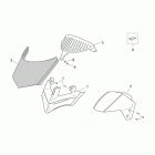 Leonardo 250-300 (Minarelli Engine) Front body - front fairing 3