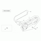 SR 50 H2O (Ditech+Carb.) Transmission cover (ditech)