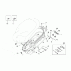 Mojito Custom 50 2T (Aprilia Engine) Helmet compartment