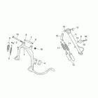 Scarabeo 125-200 E2 (Piaggio Engine) Центральная подножка