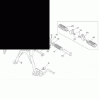 Scarabeo 50 2T (Minarelli Engine) Подножки и боковая подставка
