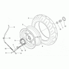 SR 50 AIR Заднее колесо - барабанный тормоз