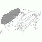 Leonardo 250 ST (Yamaha Engine) Saddle and helmet compartment