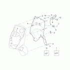 Leonardo 125-150 Front body - internal shield