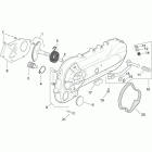 SR 125-150 Clutch side cover - k-start assy.gear