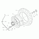 SR 50 H2O Заднее колесо - барабанный тормоз
