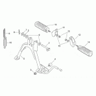 Scarabeo 1 (Yamaha Engine) Подножки и боковая подставка