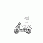 SR 50 H2O Комплект наклеек - задняя часть