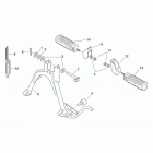 Scarabeo 1 (Minarelli Engine) Подножки и боковая подставка