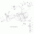 SPORTSMAN 500 HO EFI - A08MN50AF/AN/AQ/AR/AS/AT/AW/AX Крепление двигателя