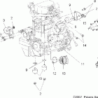 SPORTSMAN 800 HO EFI - A08MN76AF/AL/AQ/AS/AX Крепление двигателя