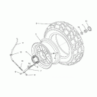 Rally 50 H2O Заднее колесо - барабанный тормоз