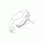 Rally 50 H2O Saddle and helmet compartment