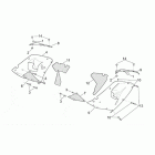 RSV 1000 Central body - upper fairings