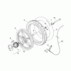 Scarabeo 50 2T (Minarelli Engine) Front wheel - drum brake