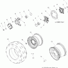 HAWKEYE 2X4/4X4 - A07LB27AA/AC/LH27AA/AB/AC/AD/AL Wheel, rear and brake disk / hubs / bearing carrie...