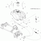 OUTLAW 500 - A07GP50AA/AB Топливный бак