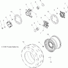 HAWKEYE 2X4/4X4 INTL - A07LB27FA/LH27FB Wheel, rear and hub, rear