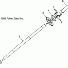 OUTLAW 90 - A07KA09AA/AB/AD Axle, rear wheel