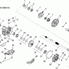 SAWTOOTH QUAD - A06PB20VA Axle, rear wheel