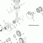 SPORTSMAN 450 - A06MH46AA Коленвал и поршни