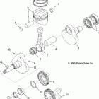 SCRAMBLER 500 4X4 - A06BG50AA Коленвал и поршни
