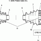 SPORTSMAN 700 - A06MH68AA Drive shaft, front