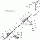 PHOENIX 200 QUADRICYCLE - A05PB20EA Swing arm and footrest