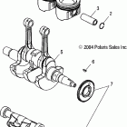 SPORTSMAN 700 - A05MH68AK/AN/AD Коленвал и поршни