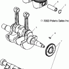 SPORTSMAN 600 - A04CH59AK Коленвал и поршни