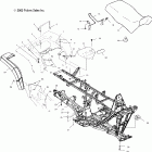 SPORTSMAN 500 - A04CH50AA Заднее крыло и сиденье